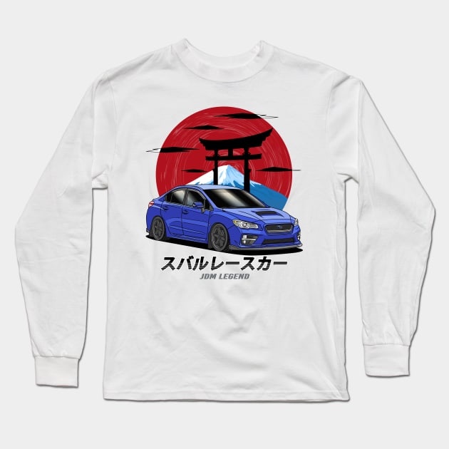 JDM Subie Impreza  WRX STi Evoeye 2015 Long Sleeve T-Shirt by Guyvit